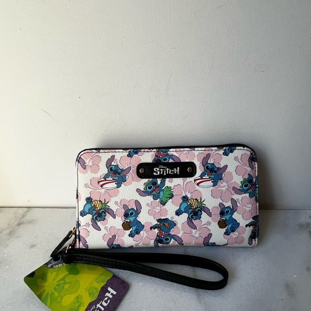 Stitch Floral Wristlet Wallet Disney - Picture 3 of 8